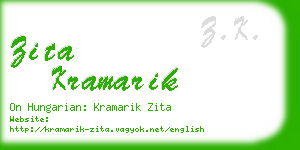 zita kramarik business card